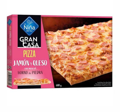 Pizza de Jamón y Queso Horno Piedra (1ud x 600g)