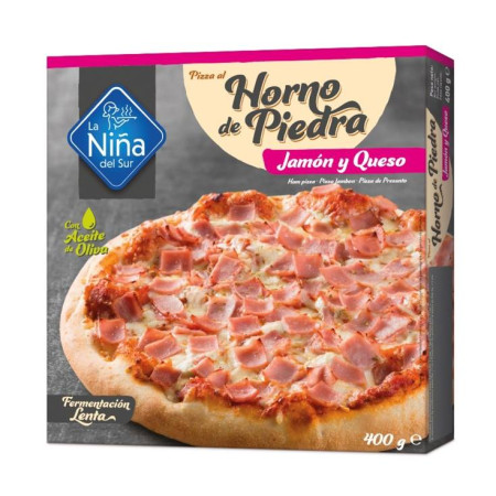 Pizza Jamón y Queso Horno Piedra (1ud x 400g)