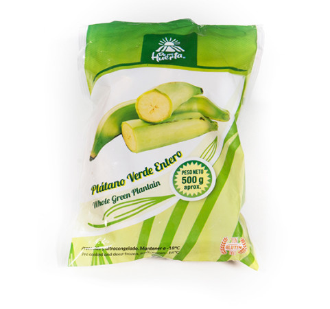 Plátano verde precocido (bolsa de 500g) sin gluten