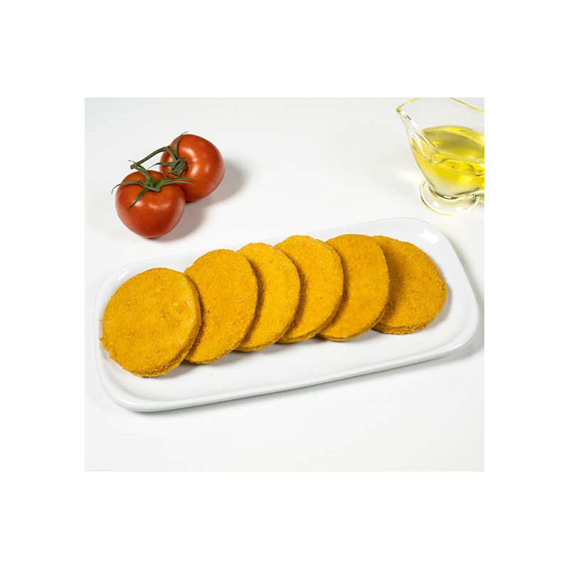 Medallones de merluza empanados