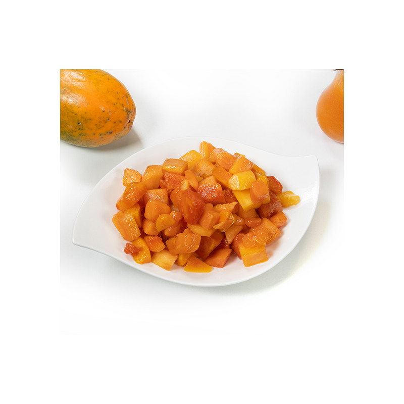 Papaya en dados