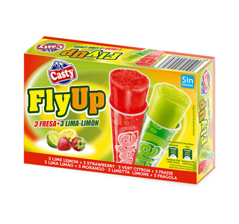 Surtido Fly Up 3 Lima y 3 Fresa (pack  6uds x 115ml)