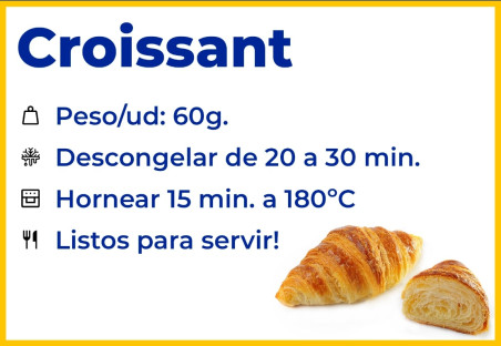 Croissant recto fermentado (1ud x 60g)