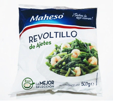 Revoltillo Ajetes Espárrago verde y Gambas (bolsa de 500g)