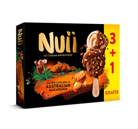 Bom Nuii Caramelo&Nueces Macadamia (pack 3uds x 90 ml)