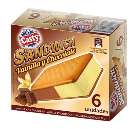 Sandwich vainilla y chocolate ( 6uds x 115ml)