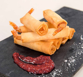 Langostino pasta filo...