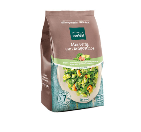 Mix verde con langostino (bolsa de 350g)