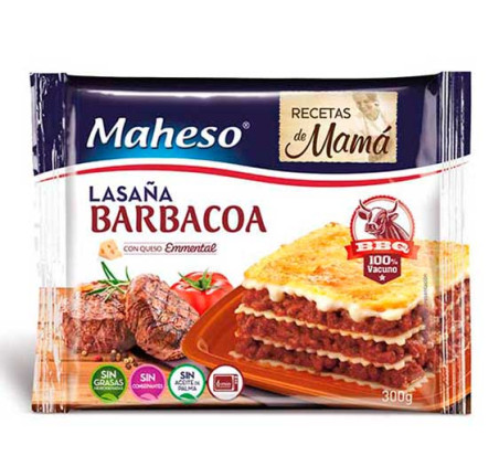 Lasaña ternera barbacoa (ud 300g)