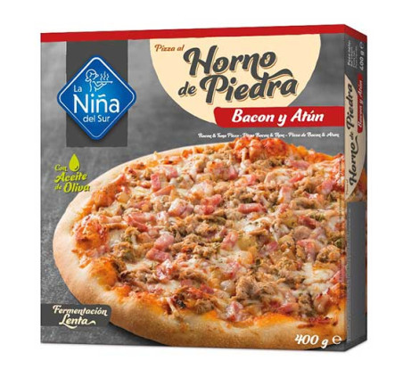 Pizza bacon y atún horno piedra (ud 400g)