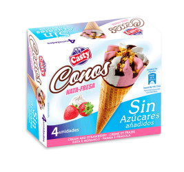 Cono nata/fresa s/azúcar...